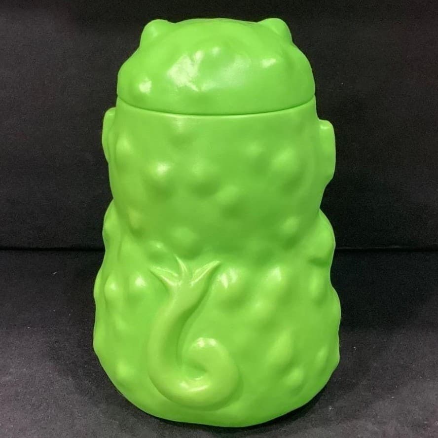 Vtg 1990 "3 MUSKETEERS" Goblin/Monster Green Candy Pail Bucket Blow Mold by MARS - Thumbnail 11