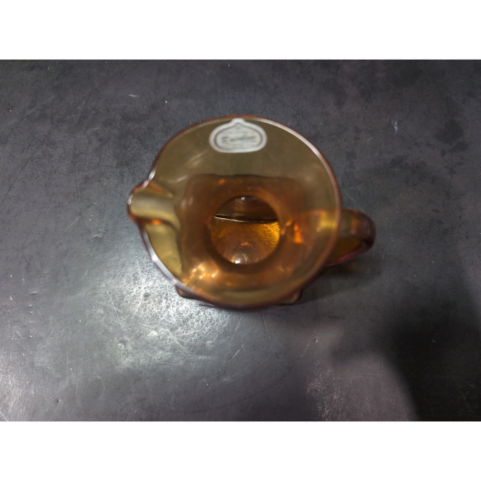 Pilgrim Handblown Glass Pitcher Amber, Vintage Amber Glassware, Table Decor - Thumbnail 6