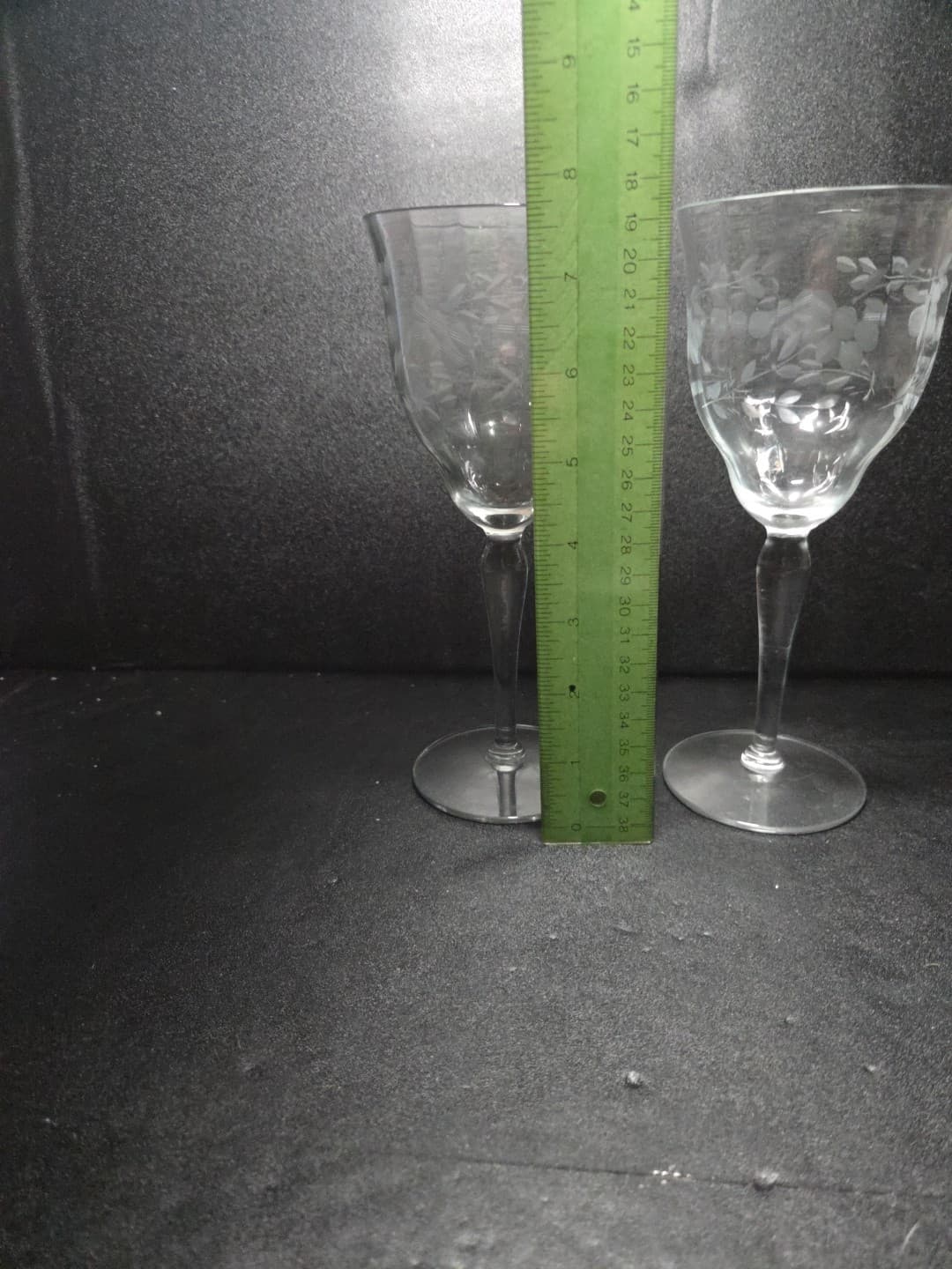 Weston Style Optic Crystal Water Goblets, Set Of 2, Floral Wine Glasses, Elegant - Thumbnail 8