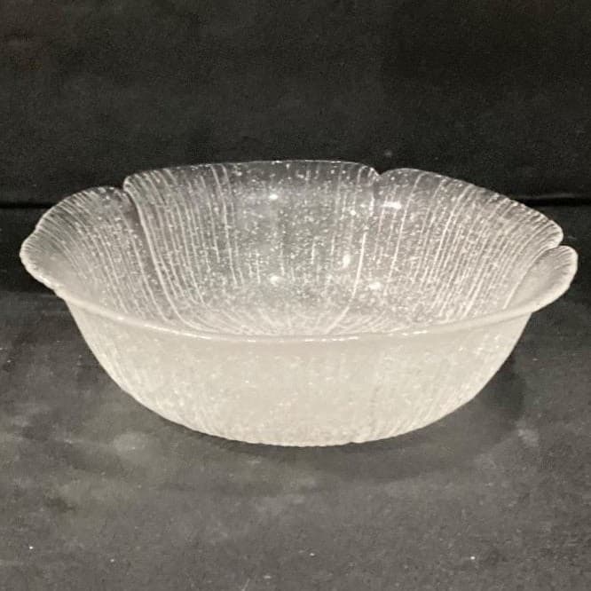 Mikasa Kurata Inspired Bowls Clear Bubble Glass Lotus Flower Ice Floral Set of 2 - Thumbnail 15