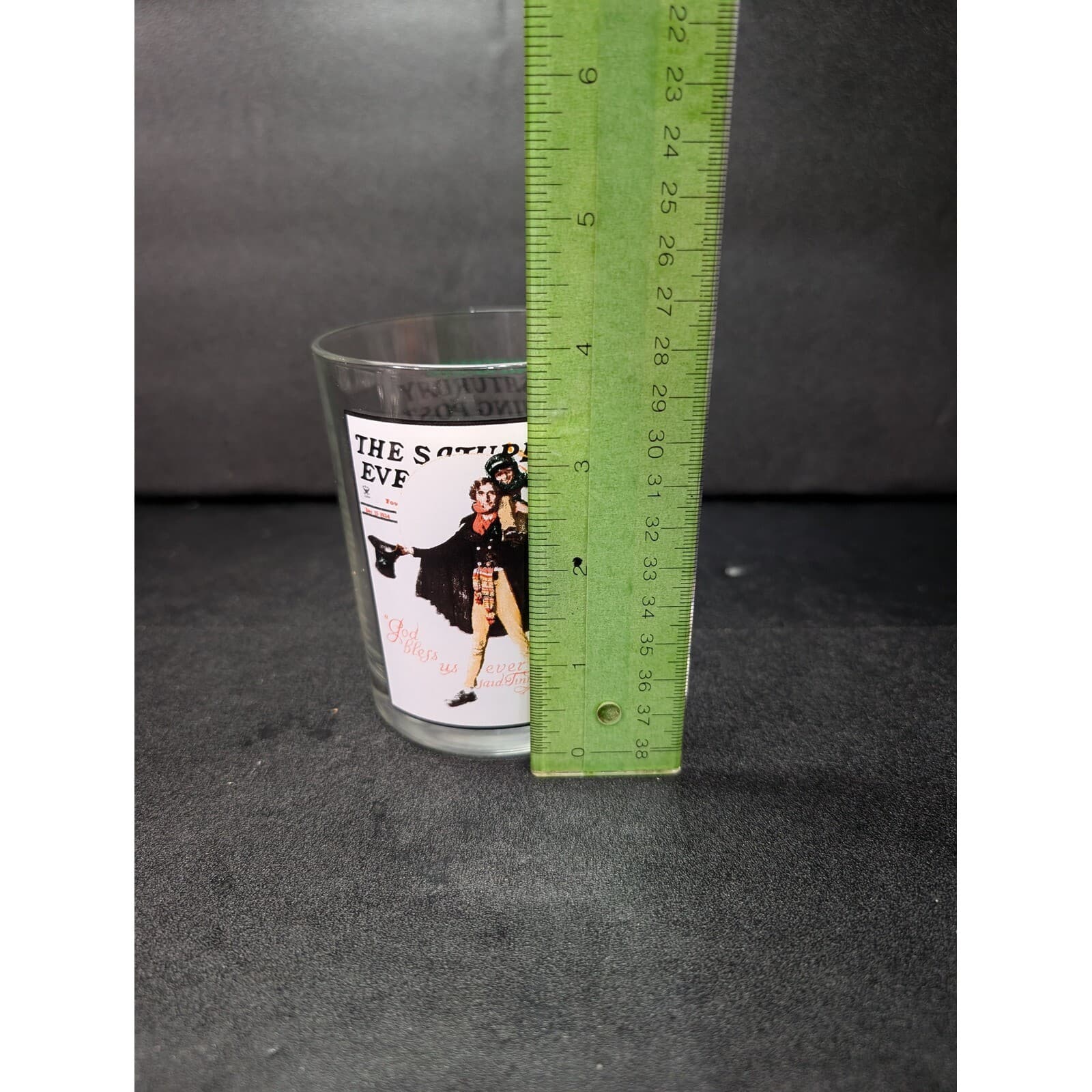 Saturday Evening Post Glass, Norman Rockwell Highball Glass, Retro Barware, 4.25 - Thumbnail 8