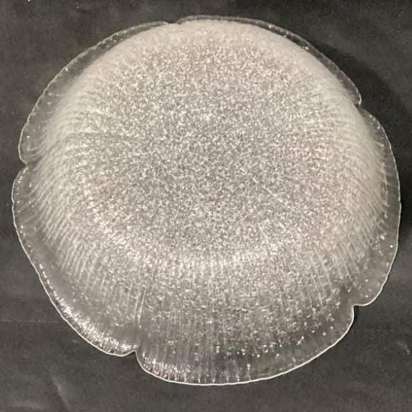 Mikasa Kurata Inspired Bowls Clear Bubble Glass Lotus Flower Ice Floral Set of 2 - Thumbnail 8