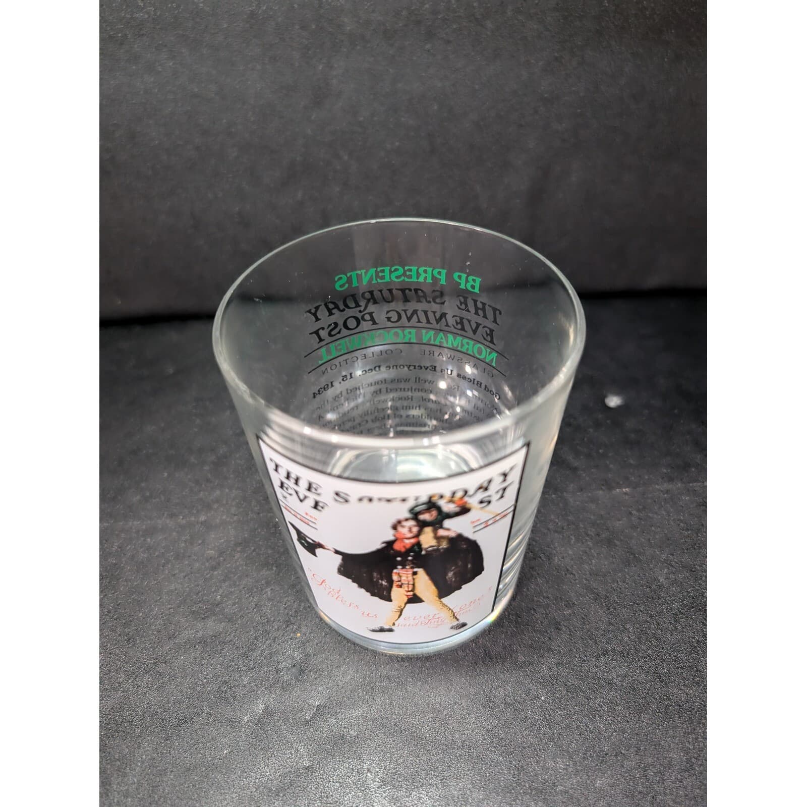 Saturday Evening Post Glass, Norman Rockwell Highball Glass, Retro Barware, 4.25 - Thumbnail 5
