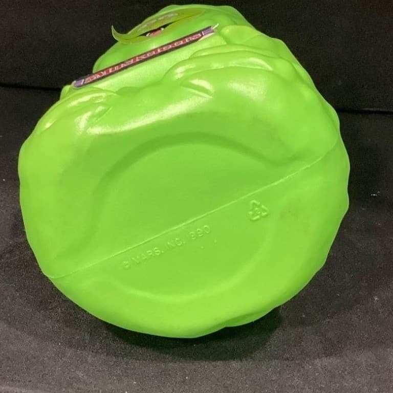 Vtg 1990 "3 MUSKETEERS" Goblin/Monster Green Candy Pail Bucket Blow Mold by MARS - Thumbnail 5