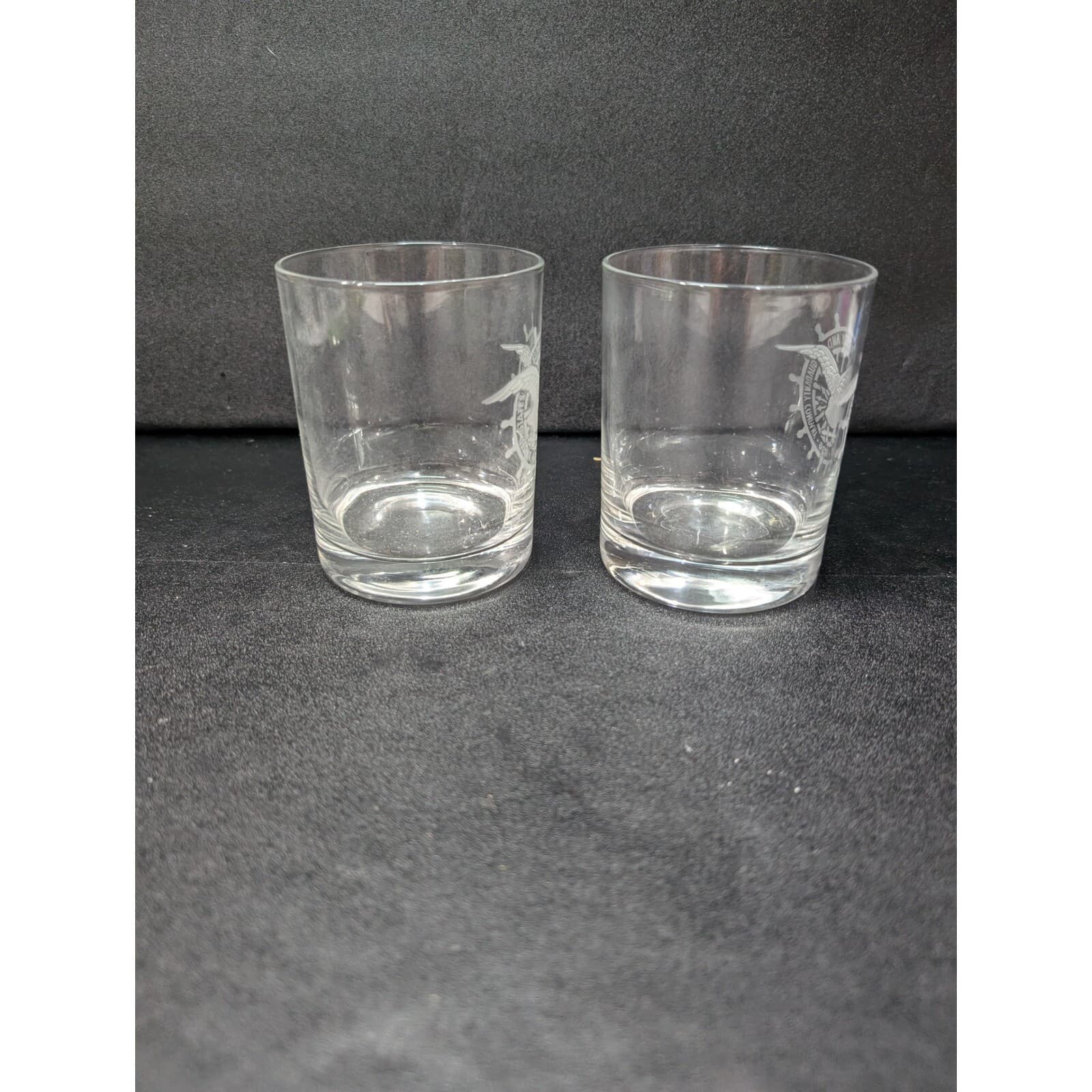 US Fidelity And Guidance Company 1896 Glass Tumblers Set, Etched Whiskey Glasses - Thumbnail 4
