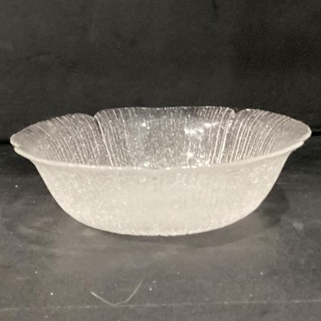 Mikasa Kurata Inspired Bowls Clear Bubble Glass Lotus Flower Ice Floral Set of 2 - Thumbnail 14