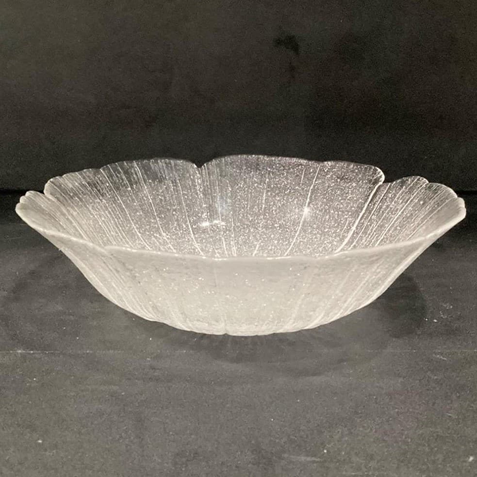 Mikasa Kurata Inspired Bowls Clear Bubble Glass Lotus Flower Ice Floral Set of 2 - Thumbnail 19
