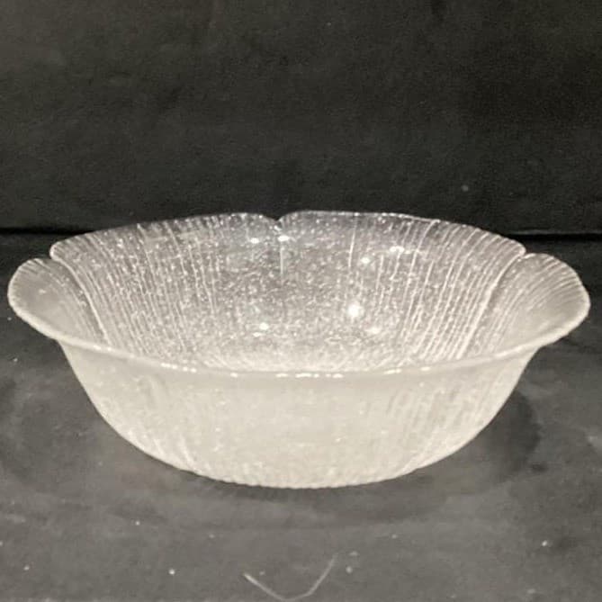 Mikasa Kurata Inspired Bowls Clear Bubble Glass Lotus Flower Ice Floral Set of 2 - Thumbnail 16