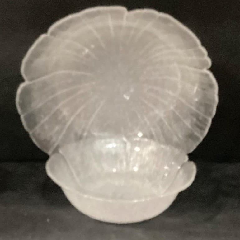 Mikasa Kurata Inspired Bowls Clear Bubble Glass Lotus Flower Ice Floral Set of 2 - Thumbnail 13