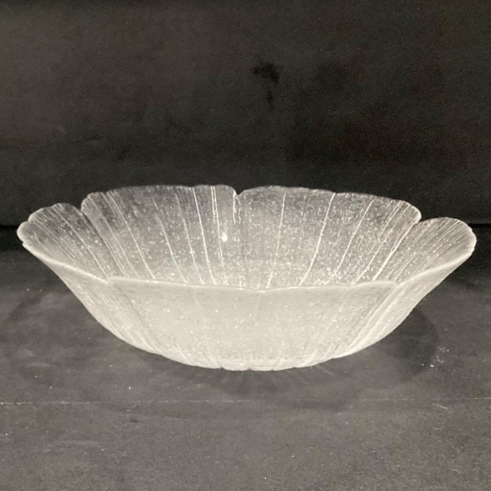 Mikasa Kurata Inspired Bowls Clear Bubble Glass Lotus Flower Ice Floral Set of 2 - Thumbnail 18