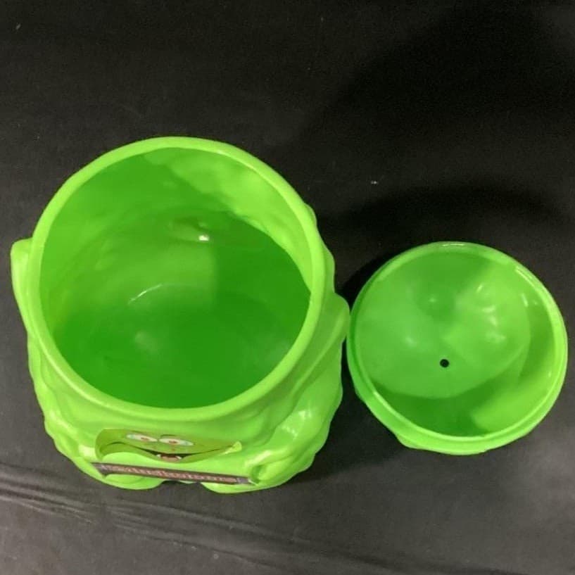 Vtg 1990 "3 MUSKETEERS" Goblin/Monster Green Candy Pail Bucket Blow Mold by MARS - Thumbnail 6