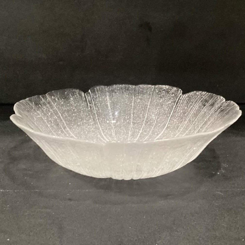 Mikasa Kurata Inspired Bowls Clear Bubble Glass Lotus Flower Ice Floral Set of 2 - Thumbnail 20