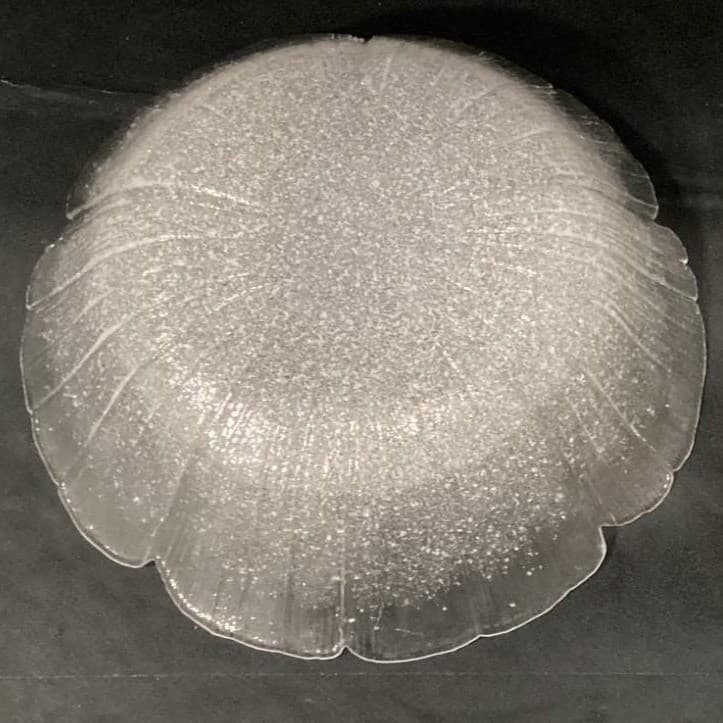 Mikasa Kurata Inspired Bowls Clear Bubble Glass Lotus Flower Ice Floral Set of 2 - Thumbnail 6