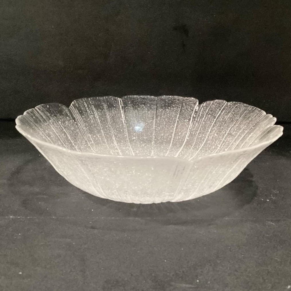 Mikasa Kurata Inspired Bowls Clear Bubble Glass Lotus Flower Ice Floral Set of 2 - Thumbnail 21
