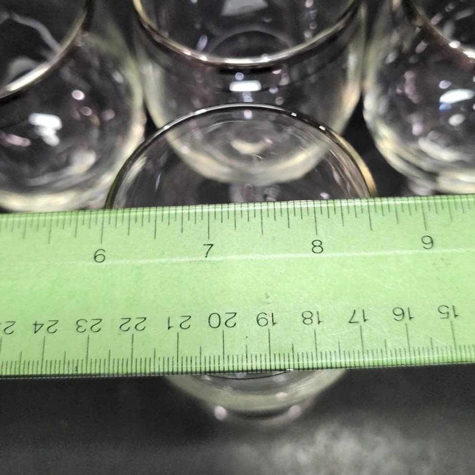 Platinum Rimmed Wine Glasses, Set of 4, Replacement Stemware, Vintage Drinkware - Thumbnail 10