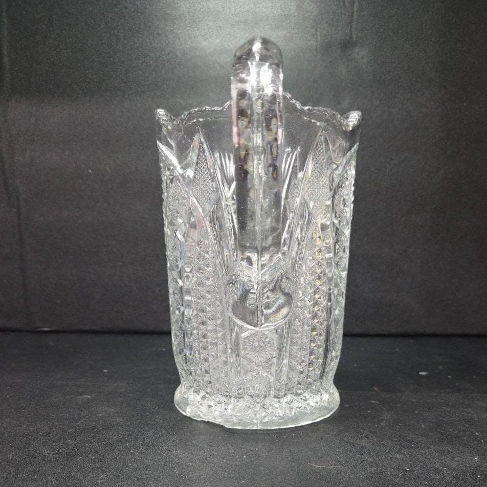 Indiana Glass Paneled Daisy Pitcher, EAPG Pitcher, 32 oz Serveware, Glassware - Thumbnail 11