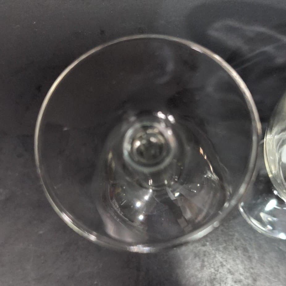 Platinum Rimmed Clear wine Glasses, Set of 2, Vintage Replacement Stemware, MCM - Thumbnail 8