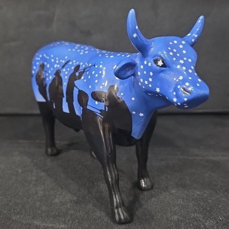 Cow Parade Jazzy Cow Figurine, Westland Giftware, Collectible #9185, Flaw - Thumbnail 3