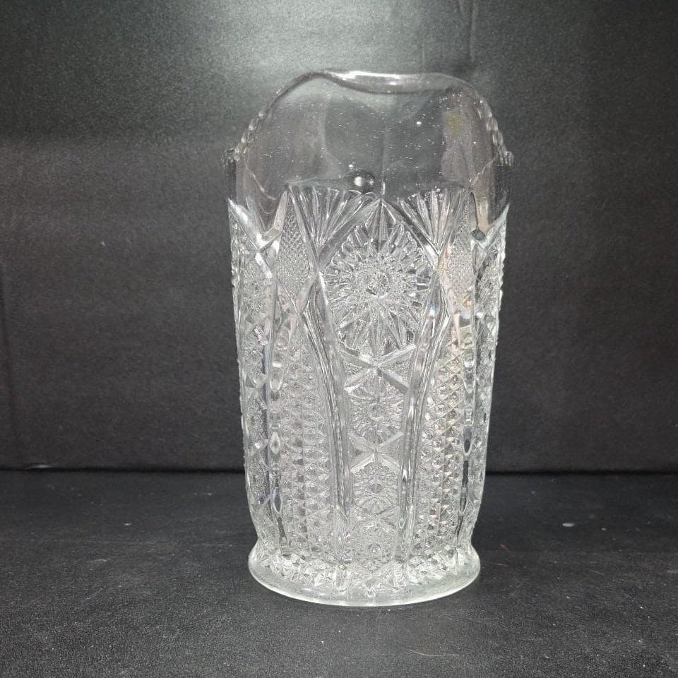 Indiana Glass Paneled Daisy Pitcher, EAPG Pitcher, 32 oz Serveware, Glassware - Thumbnail 9