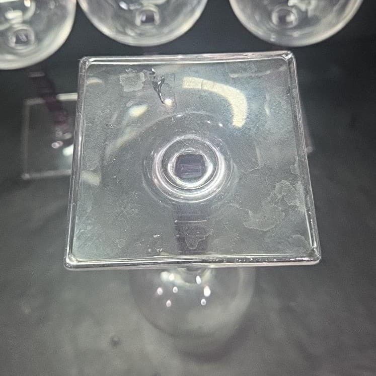 Mikasa Viewpoint Wine Glasses, Set of 4, Vtg Amethyst Purple Geometric Stemware - Thumbnail 8
