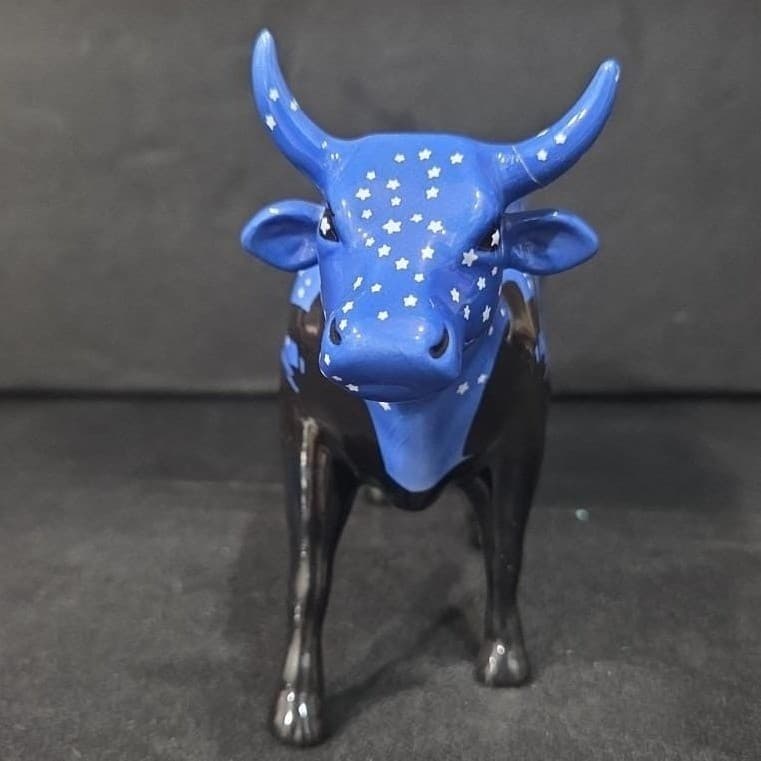 Cow Parade Jazzy Cow Figurine, Westland Giftware, Collectible #9185, Flaw - Thumbnail 2