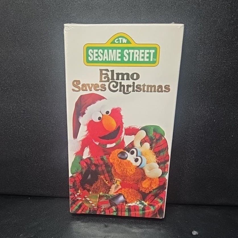 Sesame Street Elmo Saves Christmas VHS, Sony Wonder Factory Sealed LV 49940 New - Thumbnail 2