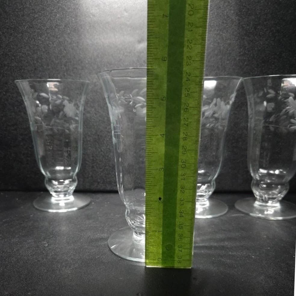 Weston Style Optic Crystal Sundae Glasses, Set of 4, Panel Design Dessert Cups - Thumbnail 9