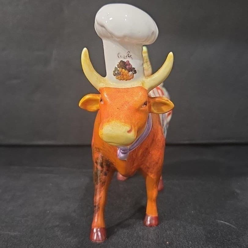Cow Parade Cow'rraba Figurine, Westland Giftware, Statue #7309, No Box/Tag - Thumbnail 2