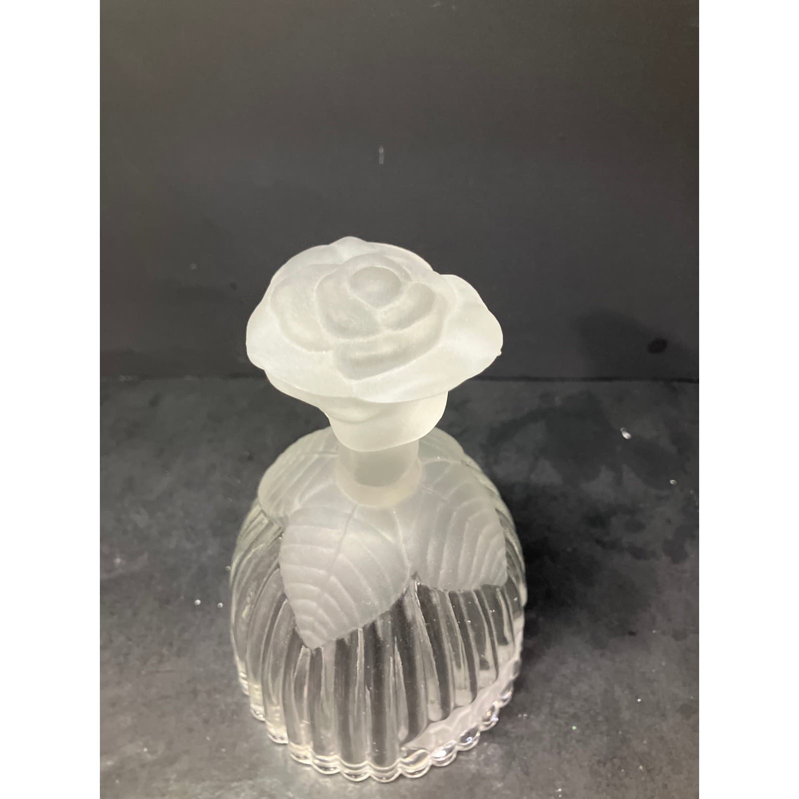 Goebel Crystal "Mother" Glass Bell, Vintage 1979, 5.75" H, Rose Frosted Design - Thumbnail 5