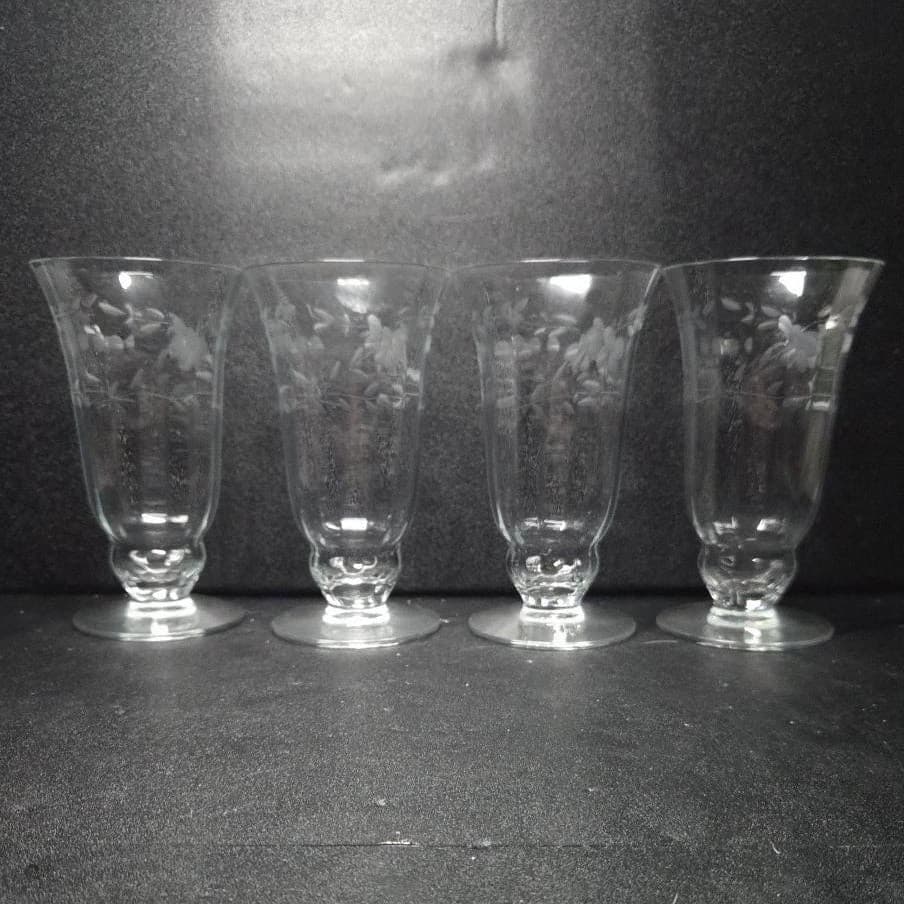 Weston Style Optic Crystal Sundae Glasses, Set of 4, Panel Design Dessert Cups - Thumbnail 5