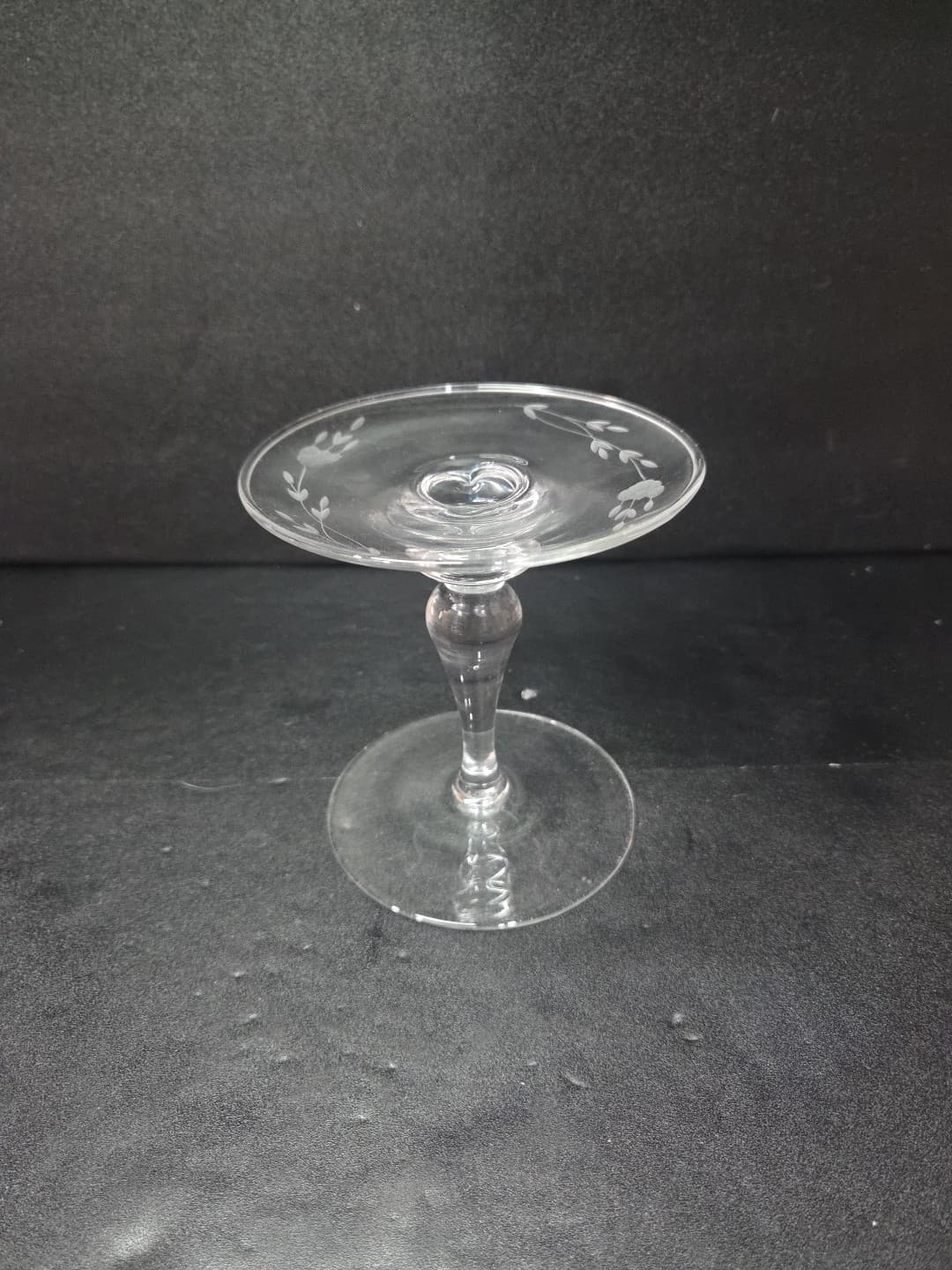 Princess House Heritage Crystal Candlestick, Etched Floral Glassware, 5" Tall - Thumbnail 6
