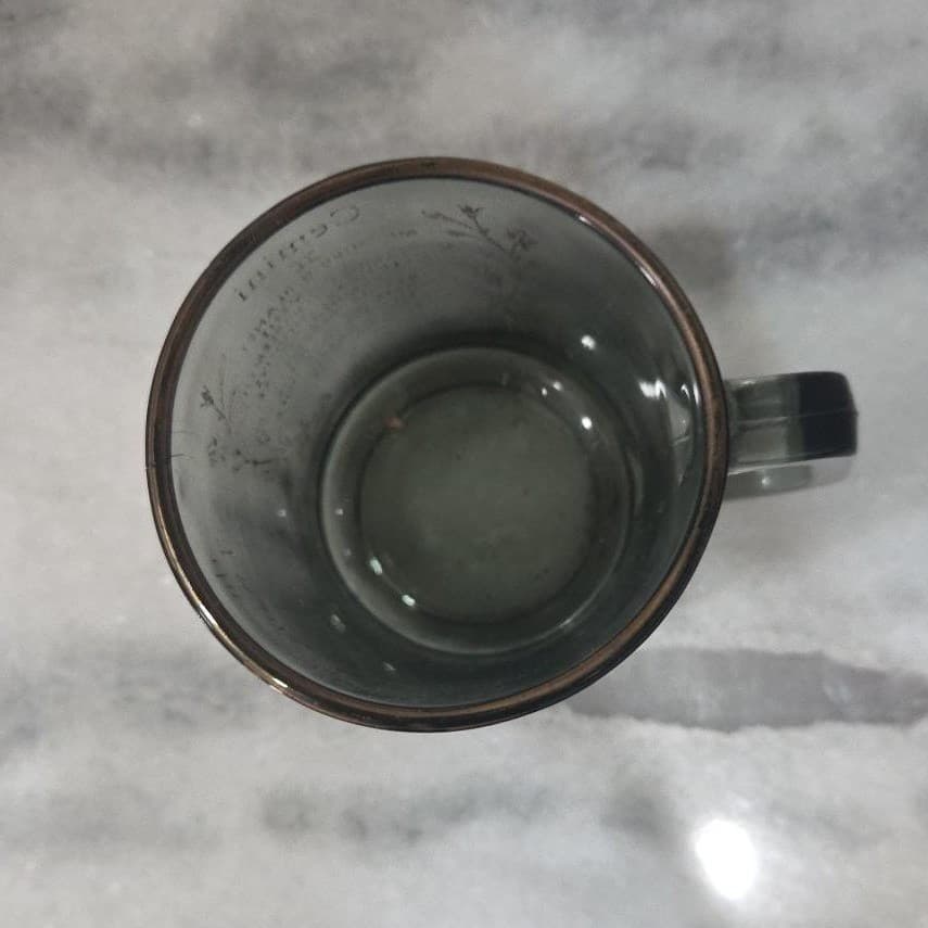 Gemini Zodiac Sign Smoke Gray Coffee Cup, Vintage Faded Gold Lettering Mug - Thumbnail 7
