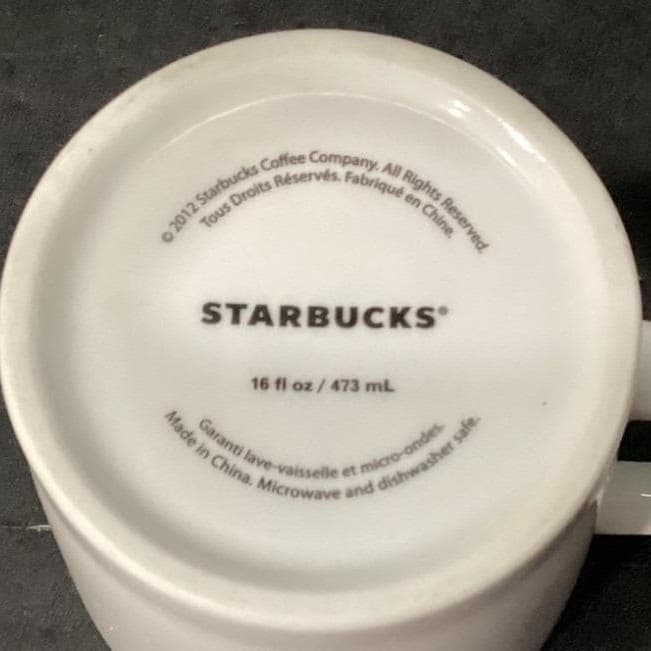 Starbucks White Embossed Letters Coffee Cup, Neutral Raised Design Drinkware - Thumbnail 5