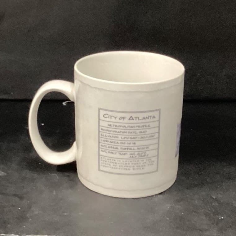 Starbucks Atlanta Skyline Coffee Cup, Vintage Blue & White City Mug, Drinkware - Thumbnail 9
