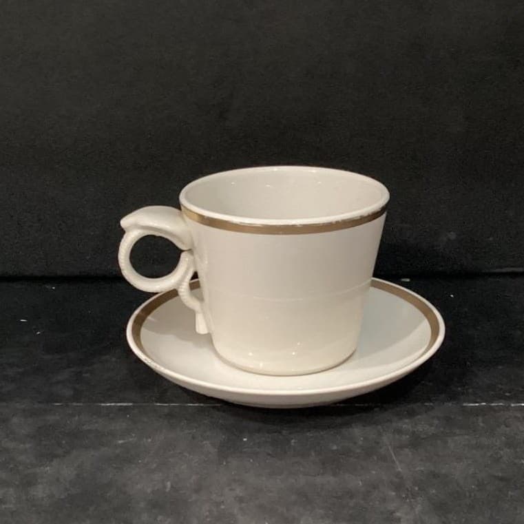 Mayer China Teacup & Saucer, Made For The Forum, Vintage Snake Design Handle - Thumbnail 2