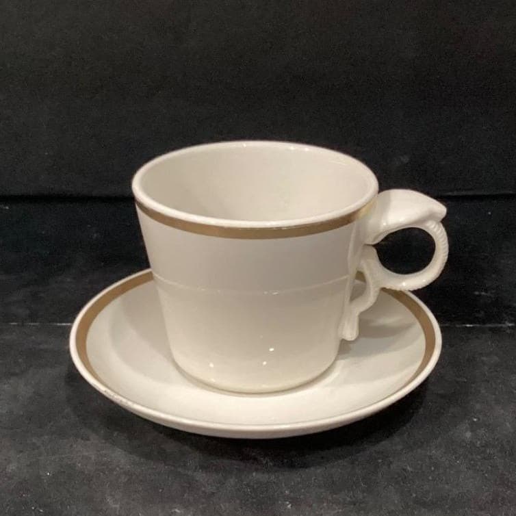 Mayer China Teacup & Saucer, Made For The Forum, Vintage Snake Design Handle - Thumbnail 12