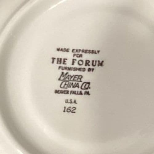 Mayer China Teacup & Saucer, Made For The Forum, Vintage Snake Design Handle - Thumbnail 6