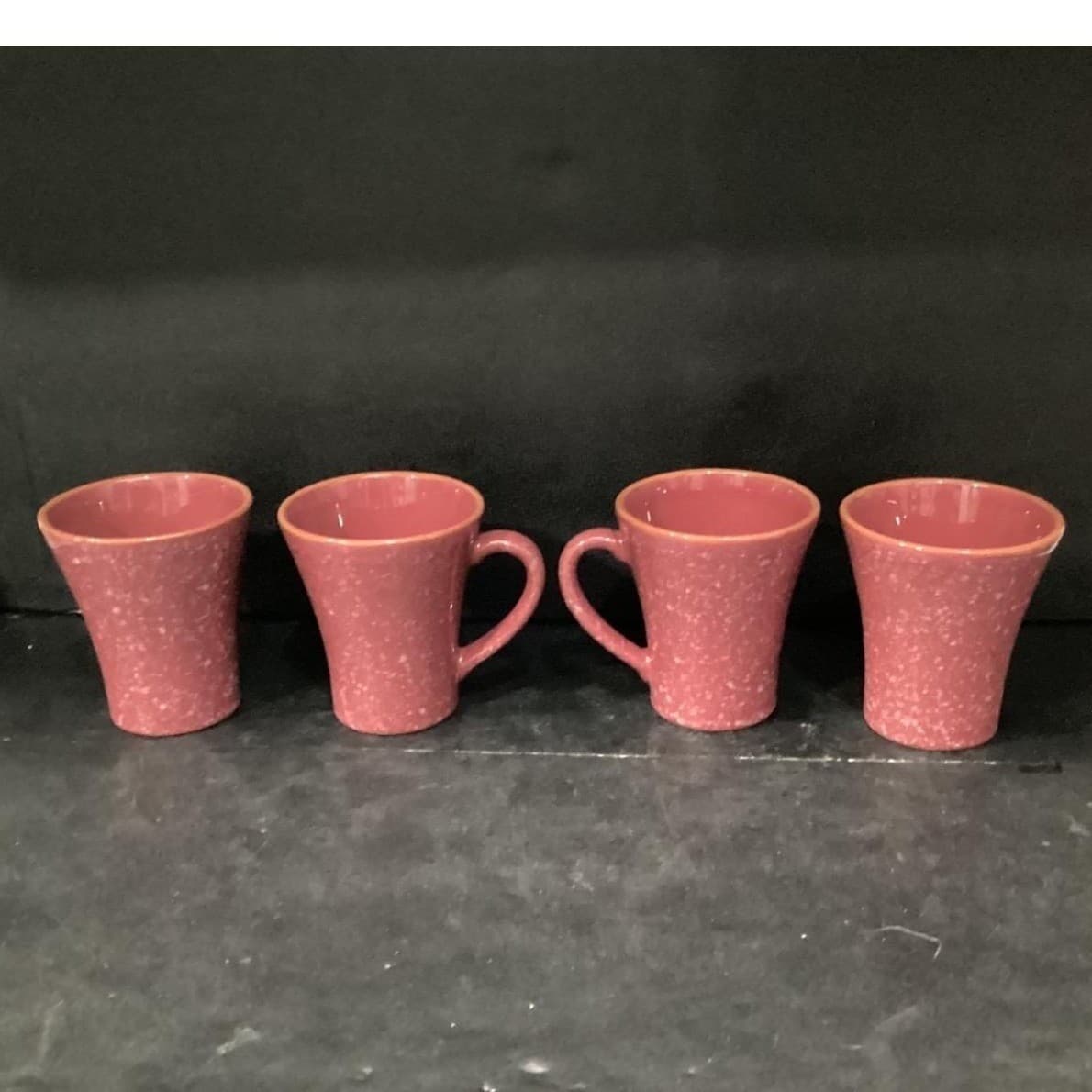 Val Do Sol Speckled Glazed Coffee Cups, Set of 4, Replacement Drinkware Pottery - Thumbnail 2