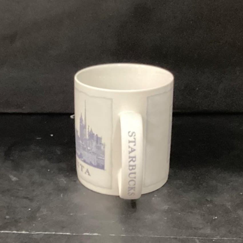 Starbucks Atlanta Skyline Coffee Cup, Vintage Blue & White City Mug, Drinkware - Thumbnail 10