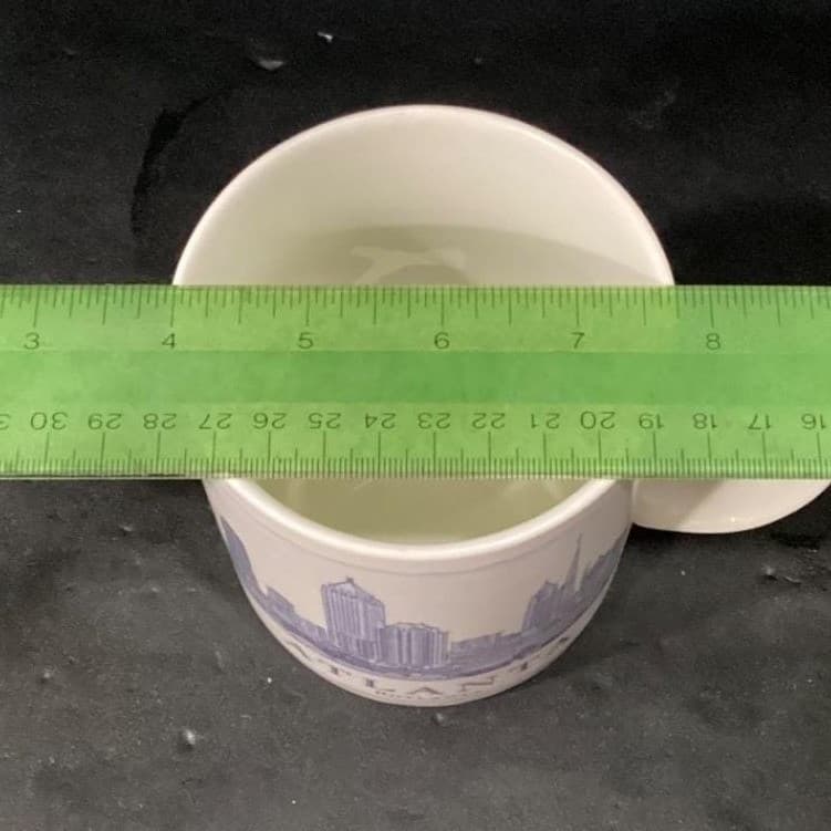 Starbucks Atlanta Skyline Coffee Cup, Vintage Blue & White City Mug, Drinkware - Thumbnail 7