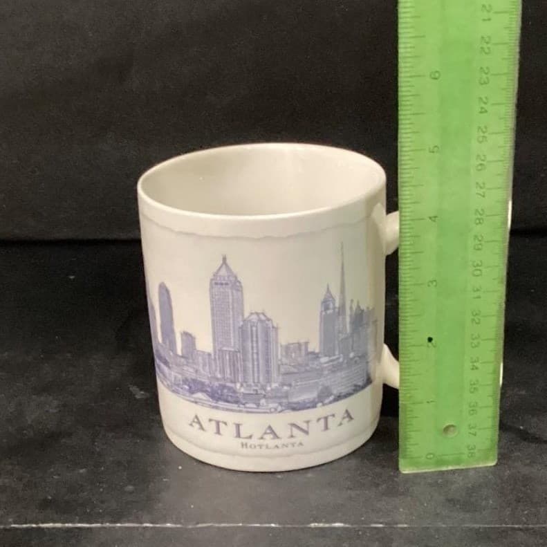 Starbucks Atlanta Skyline Coffee Cup, Vintage Blue & White City Mug, Drinkware - Thumbnail 6