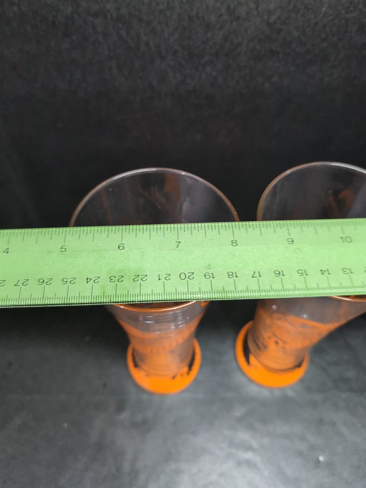 Paramount's Kings Dominion Pilsner Glass Set, Vintage Orange Logo Beer Glasses - Thumbnail 9