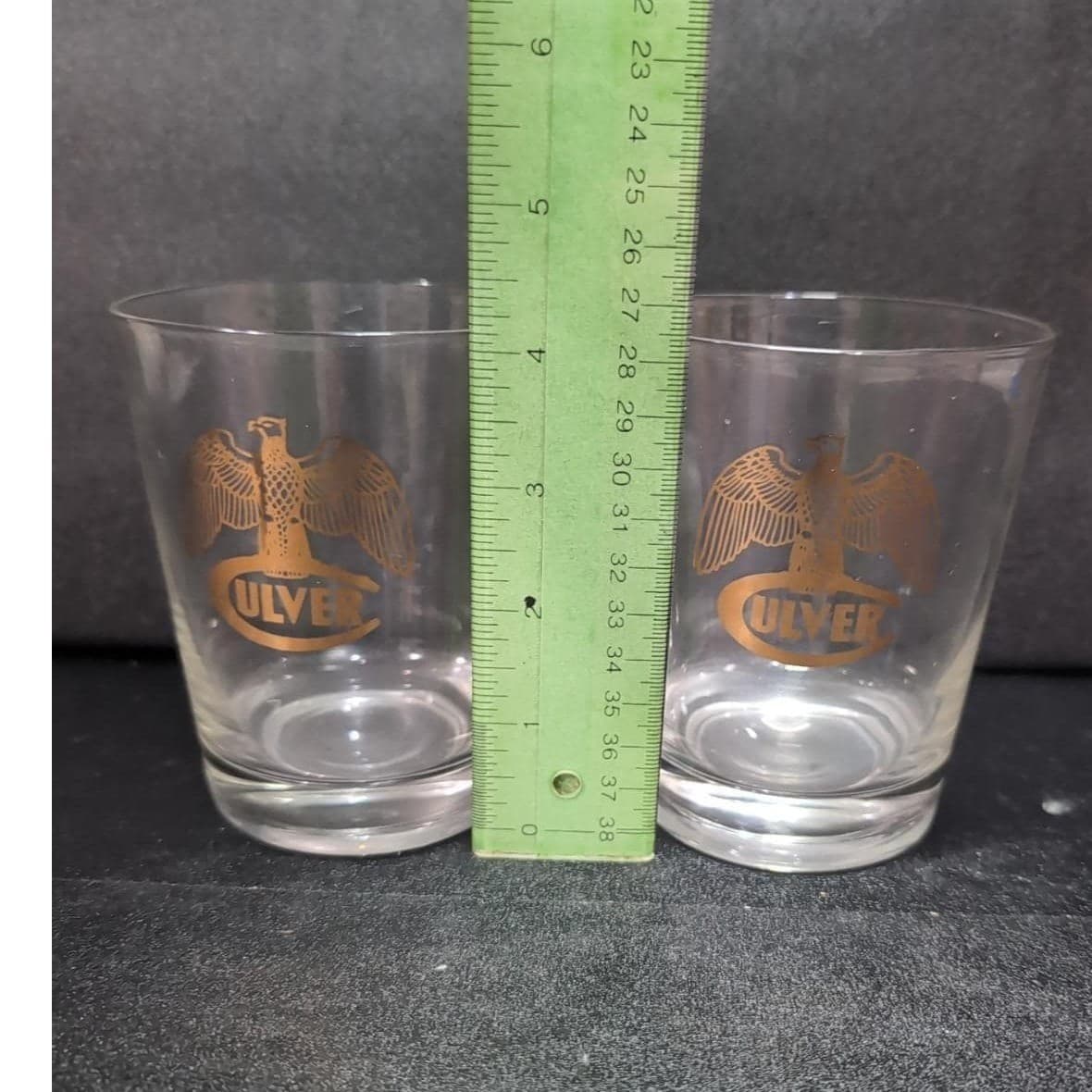 Culver Gold Eagle Rock Glasses, Set of 2, Vintage Lowball Tumblers, Drinkware - Thumbnail 9
