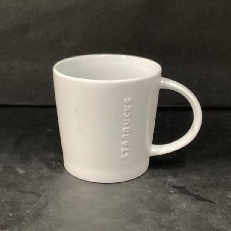 Starbucks White Embossed Letters Coffee Cup, Neutral Raised Design Drinkware - Thumbnail 2