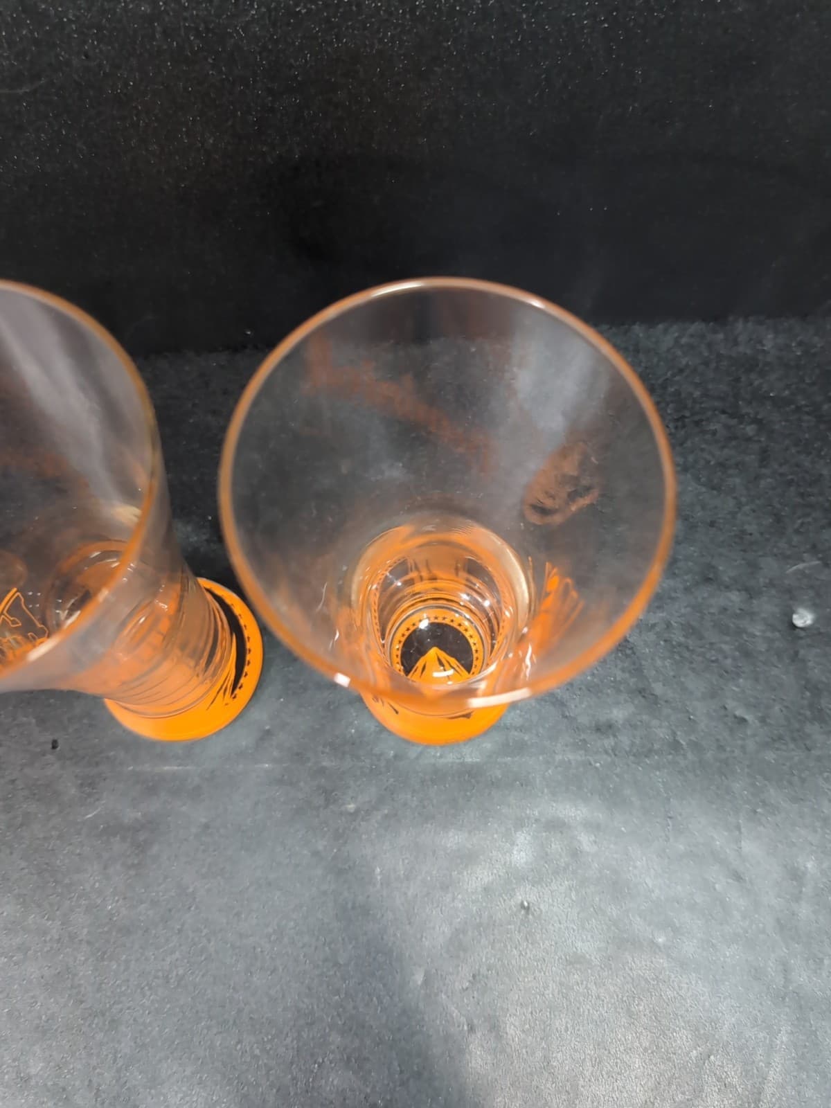 Paramount's Kings Dominion Pilsner Glass Set, Vintage Orange Logo Beer Glasses - Thumbnail 6