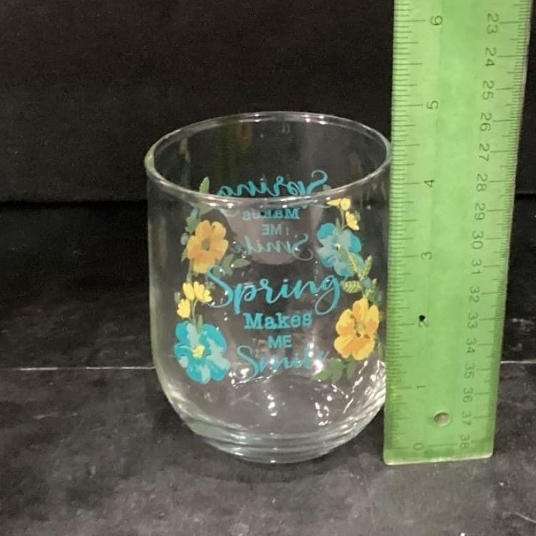 Spring Makes Me Smile Lowball Tumblers, Set of 2, Inspirational Rocks Glasses - Thumbnail 6
