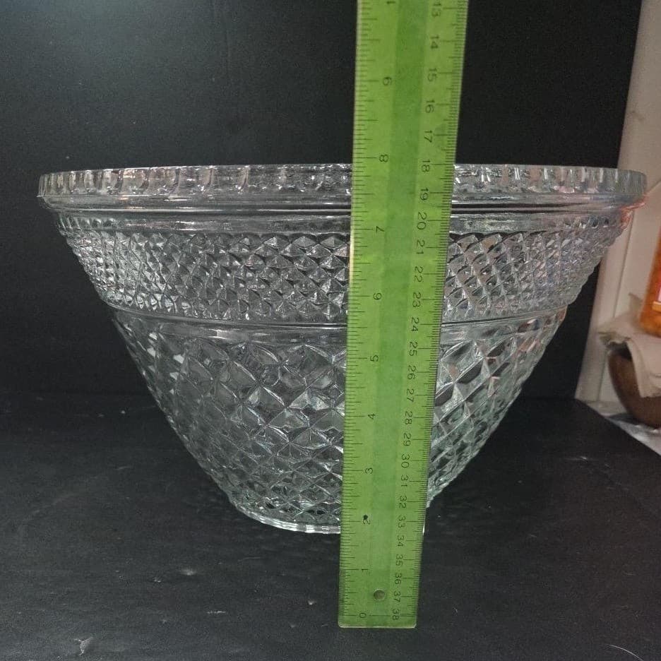 Anchor Hocking Arlington Punch Bowl, 18 Cups Included, Vintage Clear Glassware - Thumbnail 13