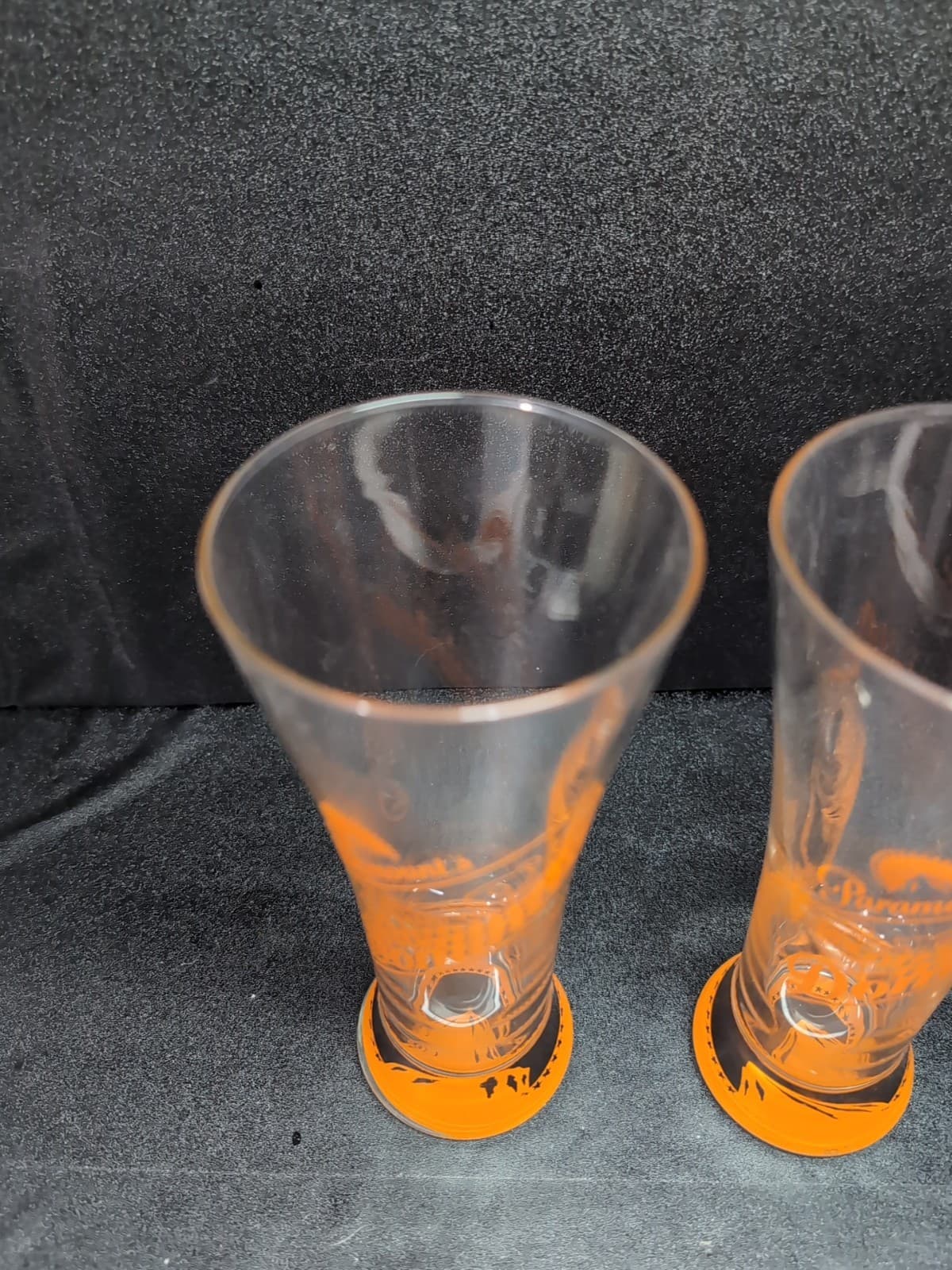 Paramount's Kings Dominion Pilsner Glass Set, Vintage Orange Logo Beer Glasses - Thumbnail 5
