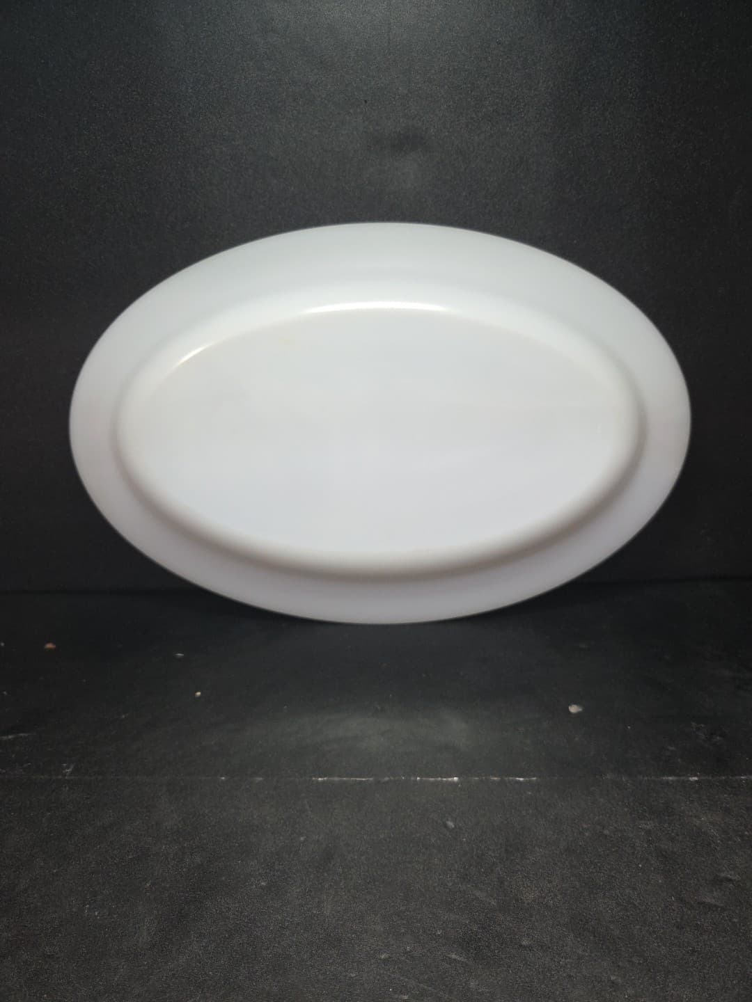 Arcopal Opal Ware Oval Platter, Birds & Flowers Design, Vintage Milk Glass - Thumbnail 2