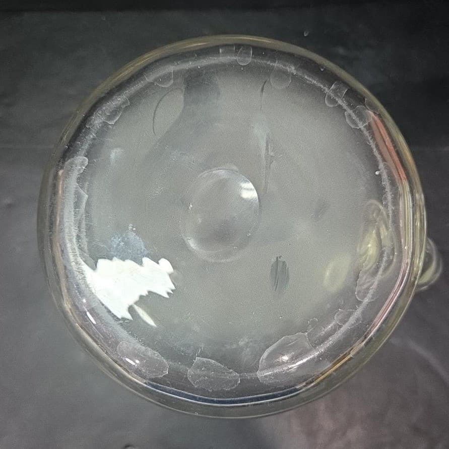 Floral Etched Clear Glass Pitcher, Vintage Beverage Serve, Replacement Barware - Thumbnail 8